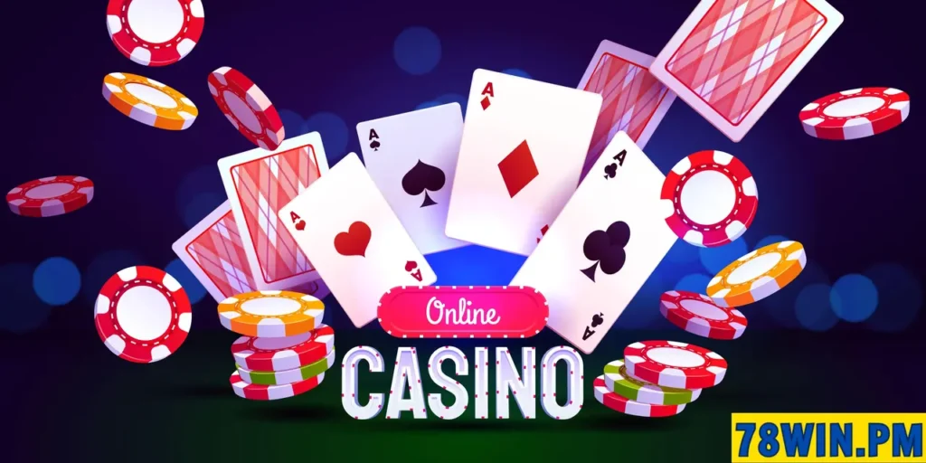 Sòng bạc trực tuyến với các lá bài Át, chip casino